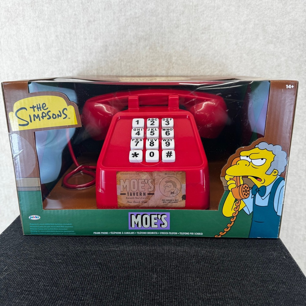 The Simpsons Moe's Tavern Prank Phone Jakks Pacific Electronic Toy Sealed